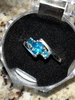10K White Gold London blue topaz ring London blue topaz ring
